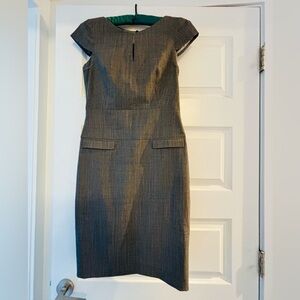 Hugo Boss Gray Cap Sleeve Dress